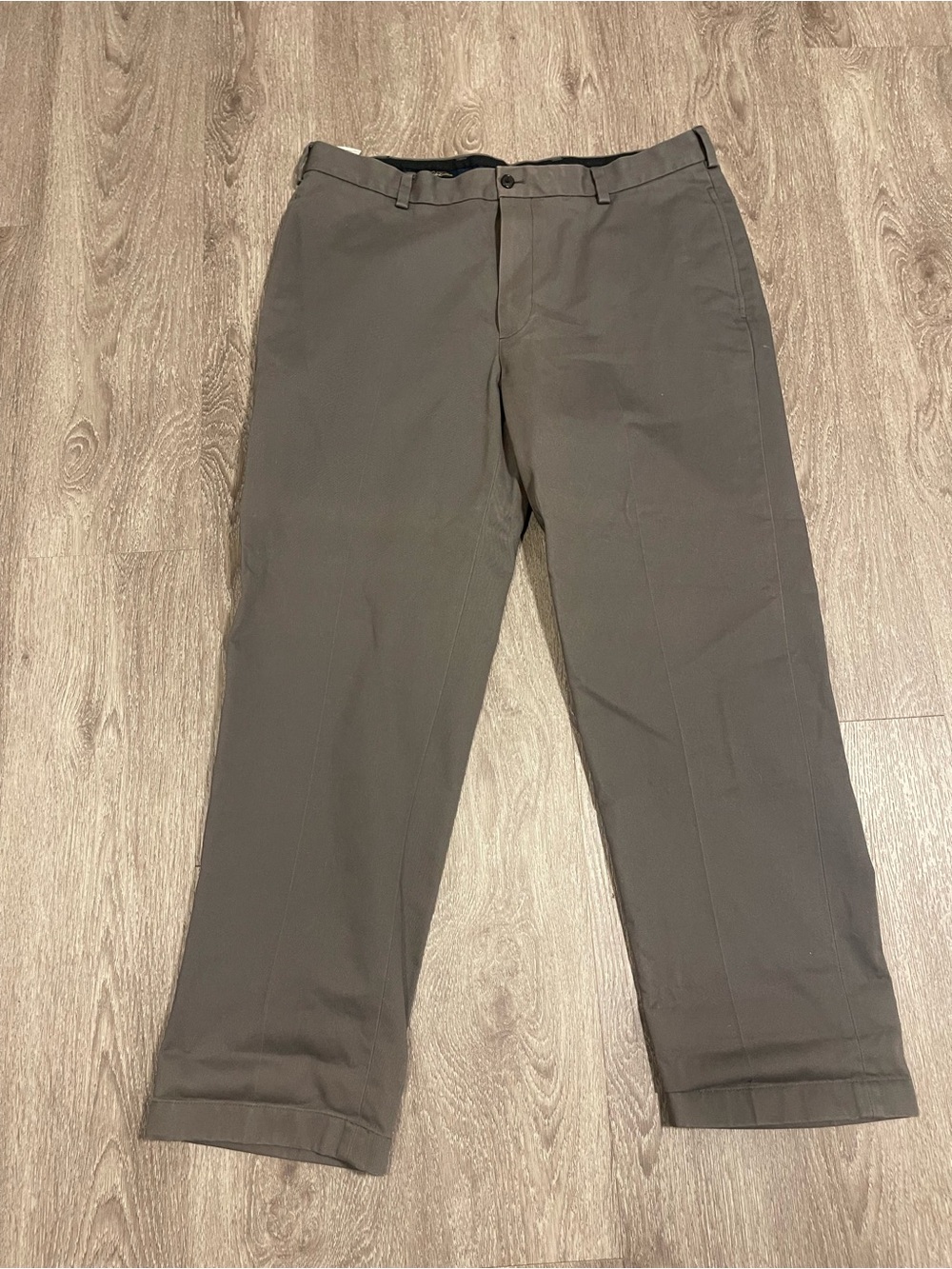 Vintage Brooks Brothers Mens 37x30 Clark Advantage Chino Pants Gray